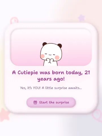 Birthday V3 Light Edition — birthday website template