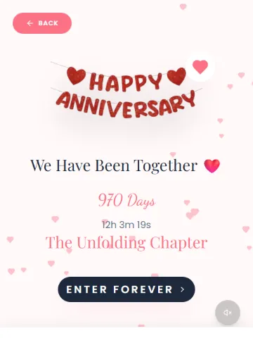 First Anniversary — anniversary website template