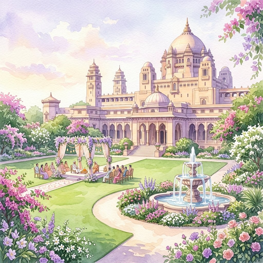 The Grand Pavilion watercolor illustration